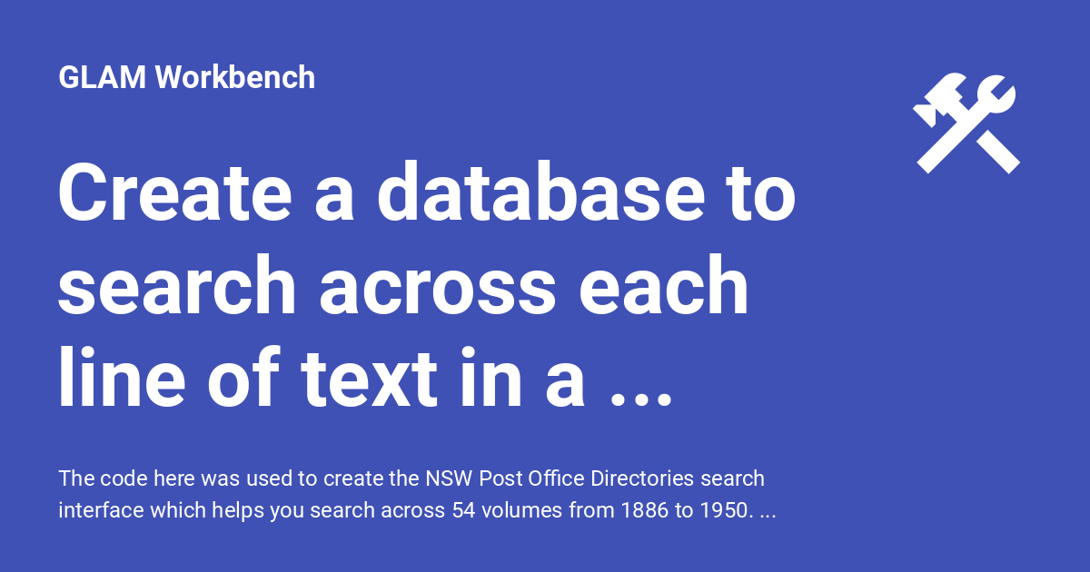 create-a-database-to-search-across-each-line-of-text-in-a-series-of