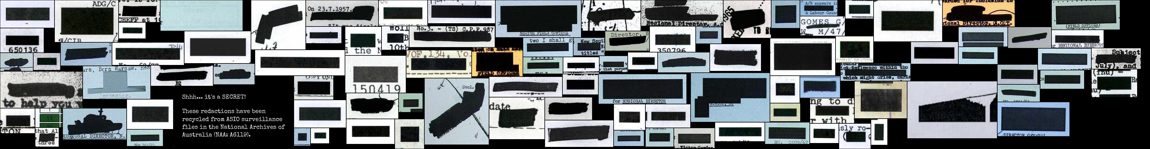 Sample redaction collage